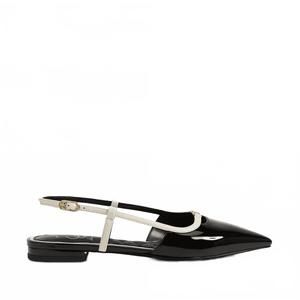 NEW SAM EDELMAN women's cohen slingback pointy toe flats in black